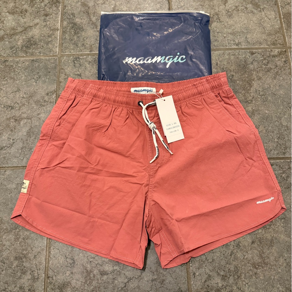 NWT Maamgic Men's Brick Red Swim Shorts